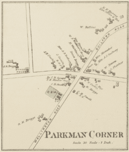Drawing of Parkman as it was in 1882